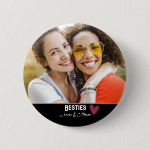 Badge Rond 5 Cm Photo de la meilleure amie moderne