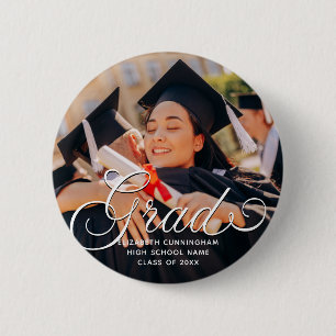 Badge Rond 5 Cm Photo de la promotion simple moderne 20XX