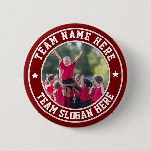 Badge Rond 5 Cm Photo de l'équipe sportive personnalisée