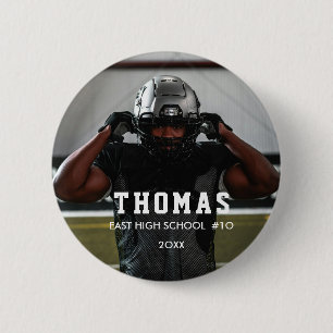 Badge Rond 5 Cm Photo de sport moderne minimaliste personnalisé
