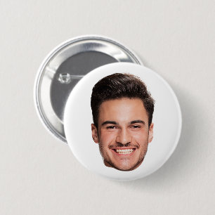Badge Rond 5 Cm Photo de visage personnalisée
