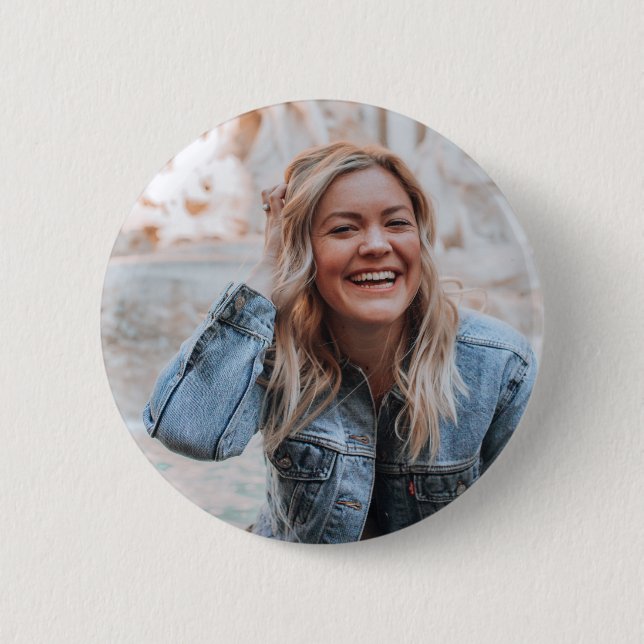 Badge Rond 5 Cm Photo personnalisée (Devant)