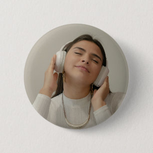 Badge Rond 5 Cm Photo personnalisée complète moderne 