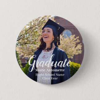 Badge Rond 5 Cm Photo personnalisée pour les diplômés