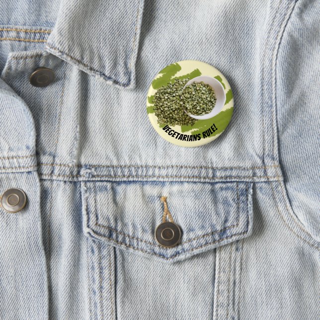 Badge Rond 5 Cm Photo Split Green Peas (En situation)
