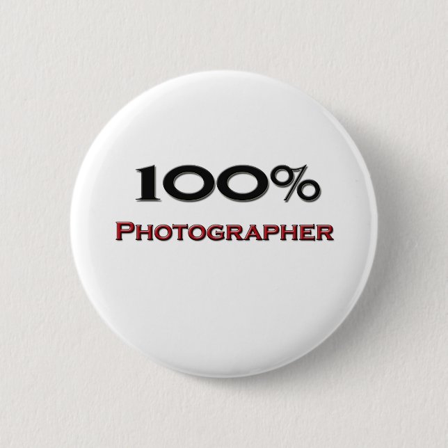 Badge Rond 5 Cm Photographe de 100 pour cent (Devant)