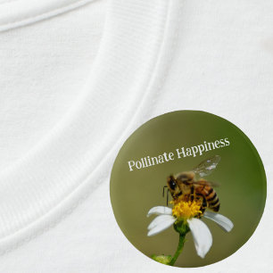 Badge Rond 5 Cm Photographie de la pollinisation du bonheur des ab