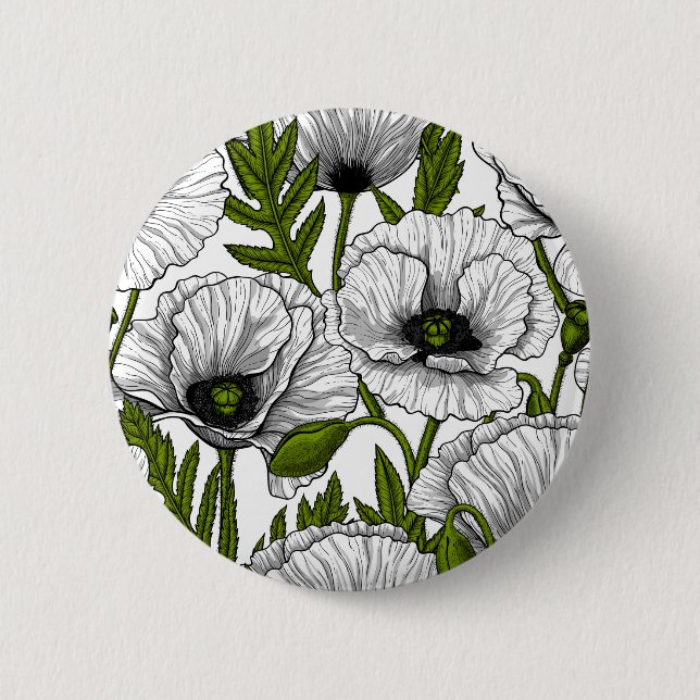 Badge Rond 5 Cm Photos blanches sur blanc (Devant)