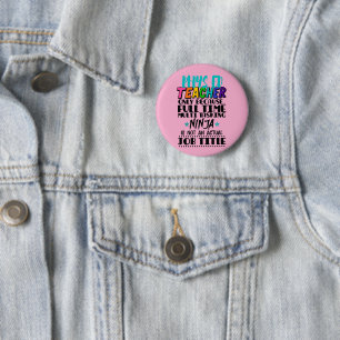 Badge Rond 5 Cm Phys Ed Enseignant Uniquement Parce Que Tâche À Te
