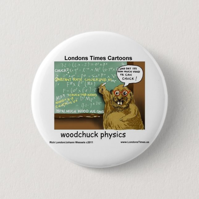 Badge Rond 5 Cm Physique Woodchuck Drôle Cadeaux Tee - shirt Mugs  (Devant)