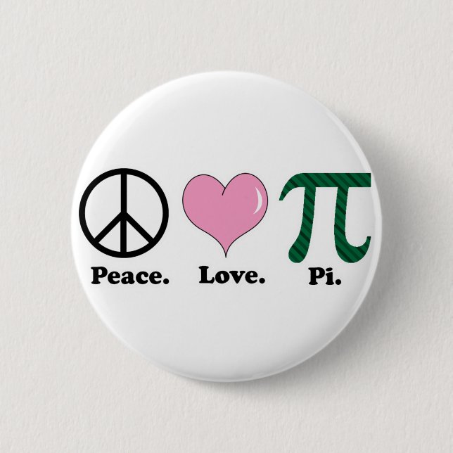 Badge Rond 5 Cm pi amour paix (Devant)
