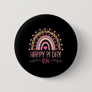 Badge Rond 5 Cm Pi Day Spiral Pi Math Enseignant 3.14 Leopard Arc-
