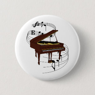 Badge Rond 5 Cm Piano