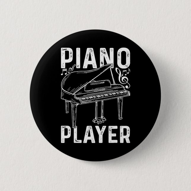 Badge Rond 5 Cm Piano Player (Devant)
