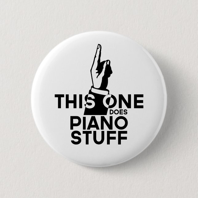 Badge Rond 5 Cm Piano Stuff - Funny Piano Music (Devant)