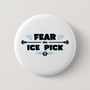 Badge Rond 5 Cm Pic à glace - bleu
