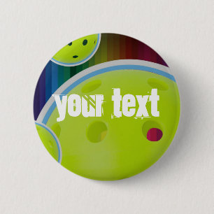 Badge Rond 5 Cm Pickleball Personnaliser Personnaliser Balle de Pi