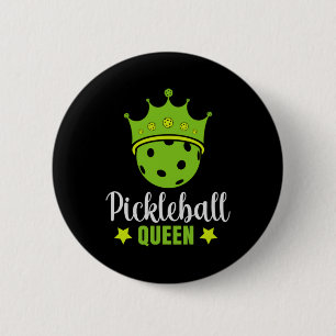 Badge Rond 5 Cm Pickleball Queen Funny Pickball Ball Queen