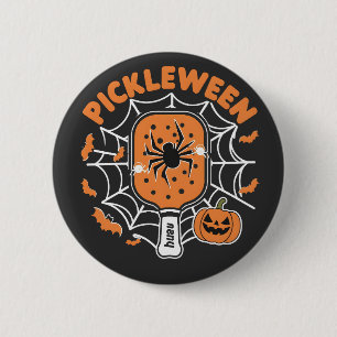 Badge Rond 5 Cm Pickleween Funny Éffrayant Halloween Pickleball Sp