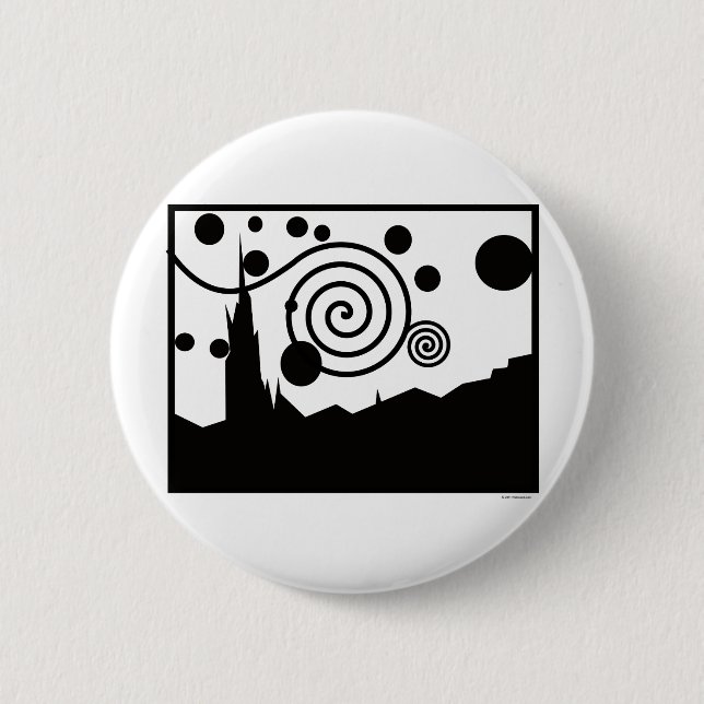 Badge Rond 5 Cm Pictogramme étoilé (Devant)