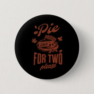 Badge Rond 5 Cm Pie Pour Deux S'Il Vous Plaît Thanksgiving Grosses