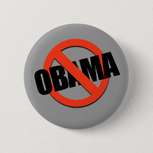 BADGE ROND 5 CM PIÈCE EN T D'ANTI-OBAMA