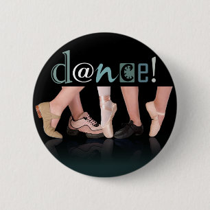 Badge Rond 5 Cm "Pieds de danse" - chorégraphe, danseur,