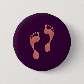 Badge Rond 5 Cm Pieds heureux de boutons