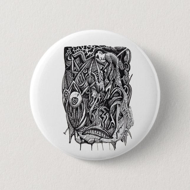 Badge Rond 5 Cm Pierced, par Brian Benson (Devant)