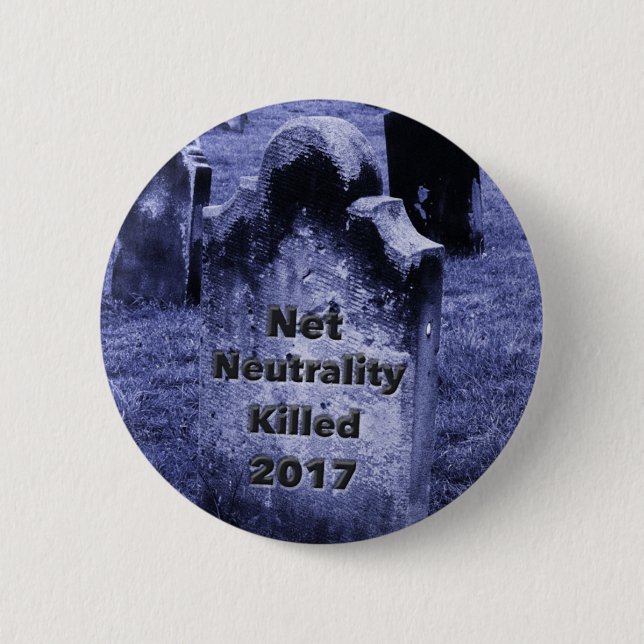 Badge Rond 5 Cm Pierre d'entrée de neutralité Net RIP (Devant)