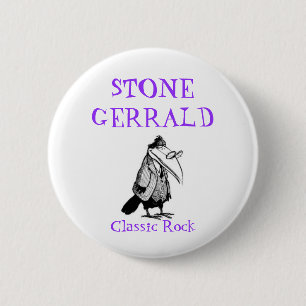 Badge Rond 5 Cm PIERRE GERRALD, roche classique