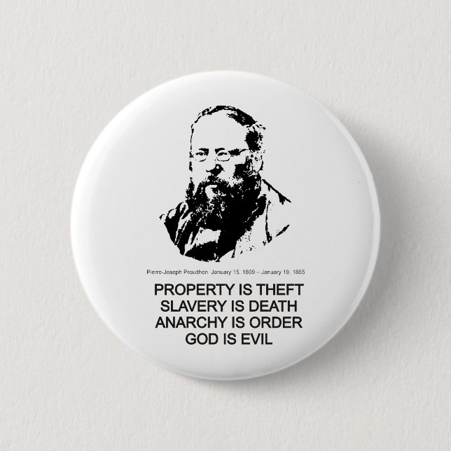 Badge Rond 5 Cm Pierre-Joseph Proudhon (Devant)