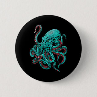 Badge Rond 5 Cm Pieuvre Kraken