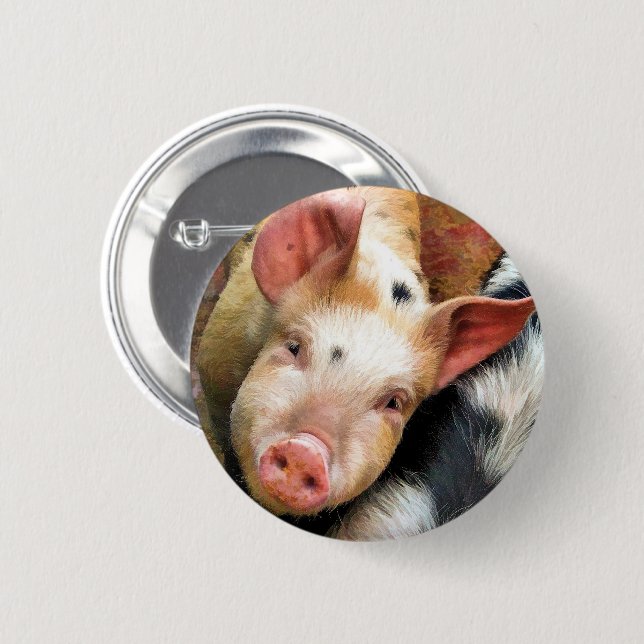 BADGE ROND 5 CM PIG (Devant & derrière)