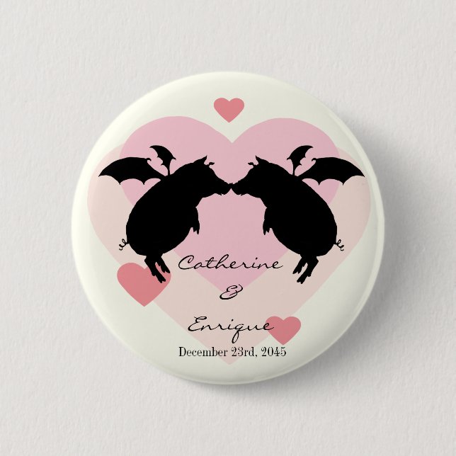 Badge Rond 5 Cm Piges volantes (Devant)