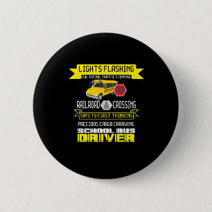 Badge Rond 5 Cm Pilote de bus fier