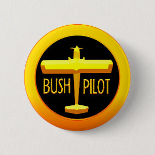 Badge Rond 5 Cm Pilote de Bush