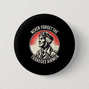 Badge Rond 5 Cm Pilotes noirs rétro histoire des Noirs seconde gue