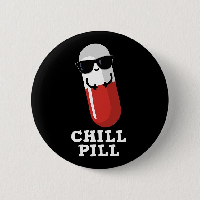 Badge Rond 5 Cm Pilule pilule Cool médecine pun Dark BG (Devant)