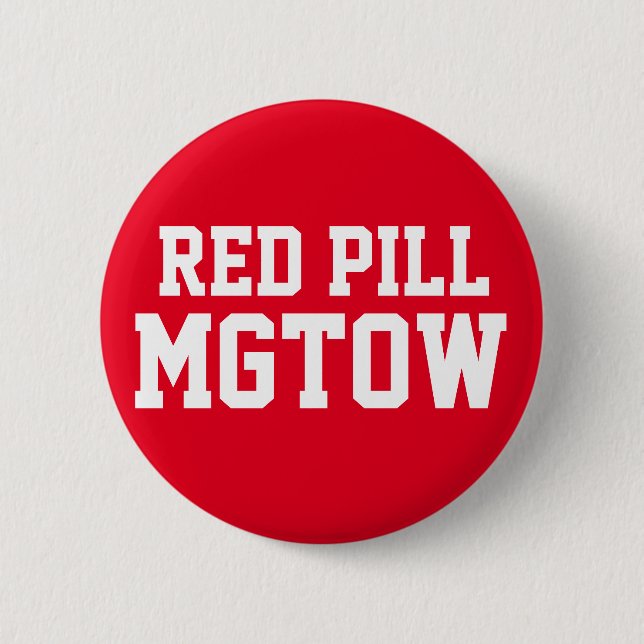 Badge Rond 5 Cm Pilule rouge MGTOW (Devant)