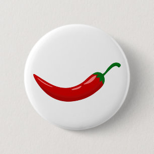 Badge Rond 5 Cm Piments piment chaud rouge