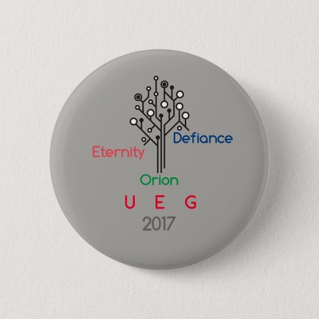 Badge Rond 5 Cm Pin 2017 d'arbre (Devant)