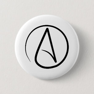 Badge Rond 5 Cm Pin athée de symbole