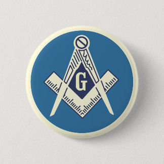 Badge Rond 5 Cm Pin bleu maçonnique de loge
