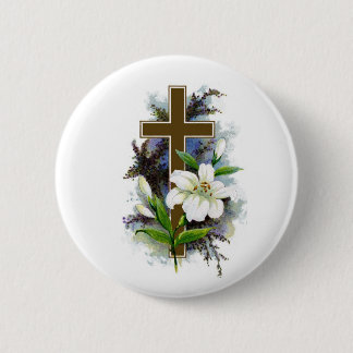Badge Rond 5 Cm Pin chrétien de la croix 2
