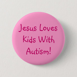 Badge Rond 5 Cm Pin chrétien de sensibilisation sur l'autisme