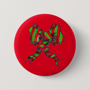 Badge Rond 5 Cm Pin d'arc de Noël