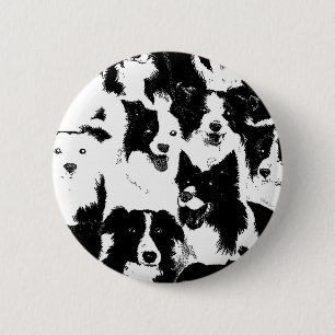 Badge Rond 5 Cm Pin de border collie