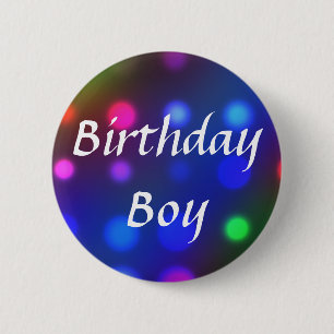 Badge Rond 5 Cm Pin de bouton de garçon d'anniversaire