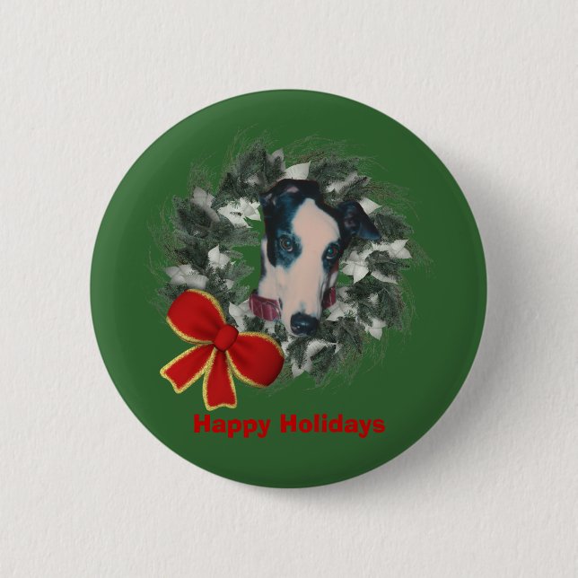 Badge Rond 5 Cm Pin de bouton de vacances d'arc de guirlande de (Devant)